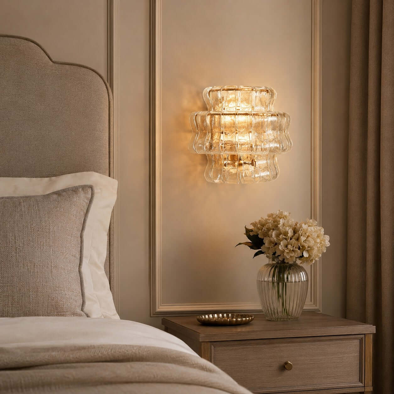 Antizer Murano Textured Glass Wall Sconce