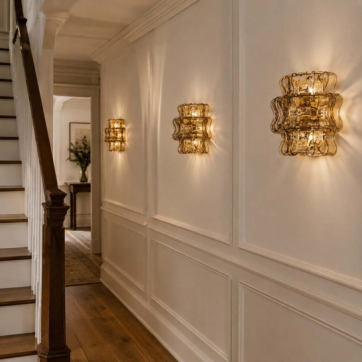 Antizer Murano Textured Glass Wall Sconce