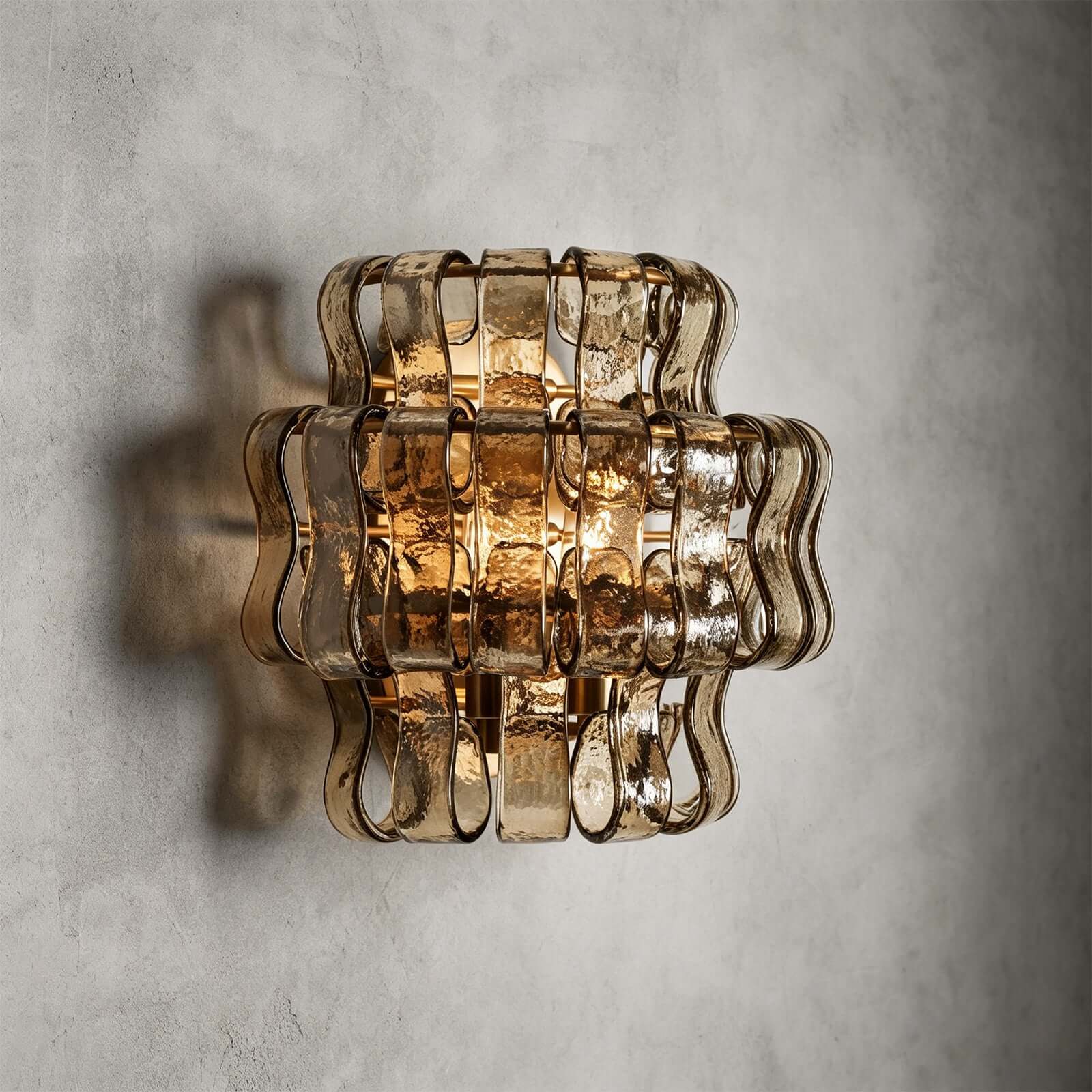 Antizer Murano Textured Glass Wall Sconce