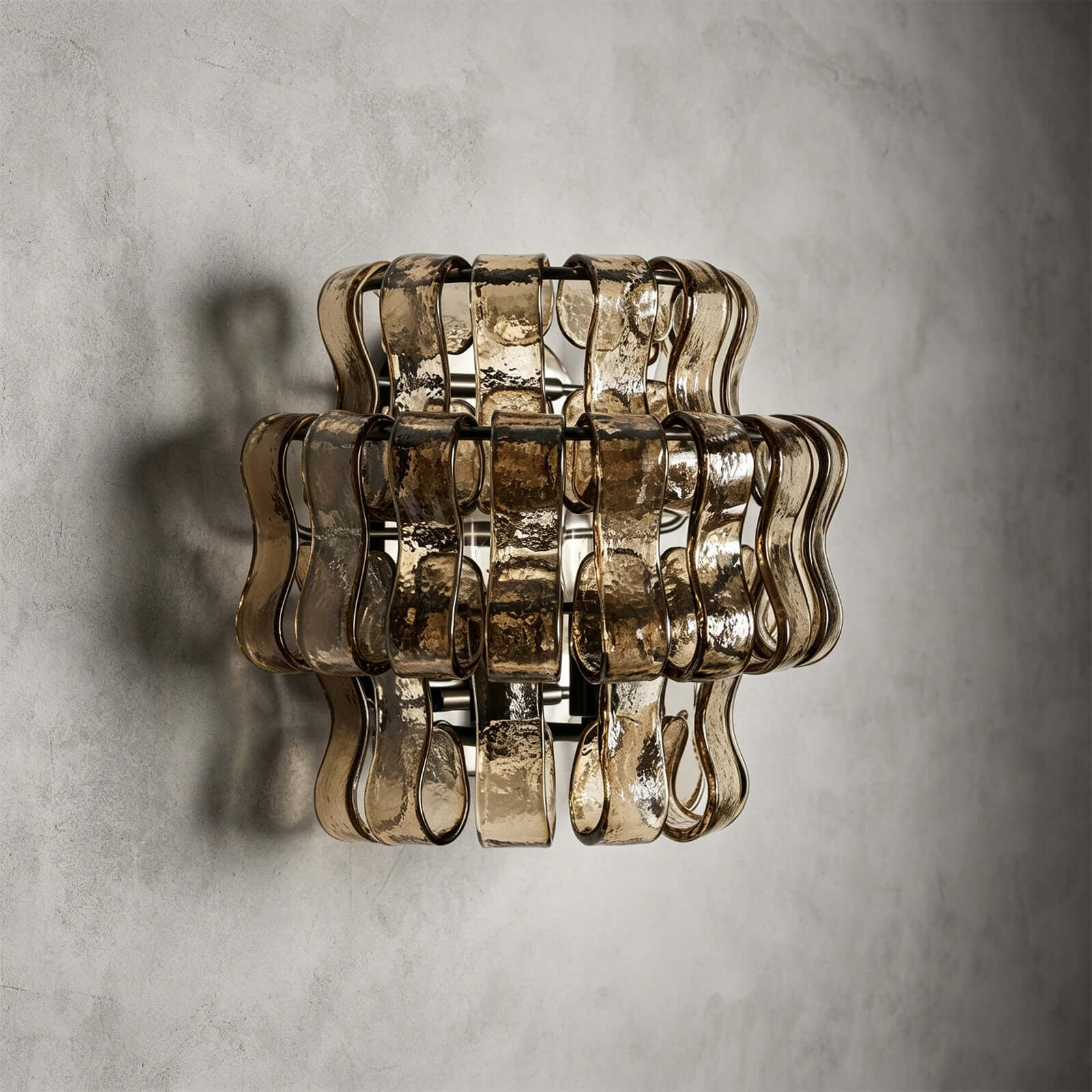 Virelle Wall Sconce - Modern Murano-Inspired Wavy Glass Wall Sconc