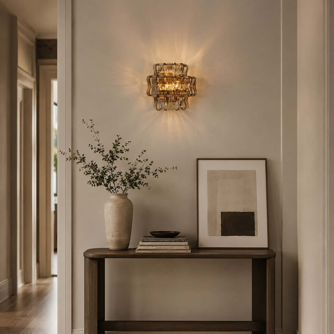 Antizer Murano Textured Glass Wall Sconce