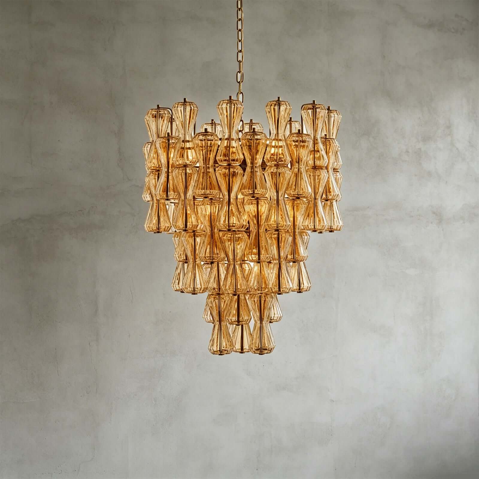 Virello Chandelier – Modern Glass Chandelier for Dining Room