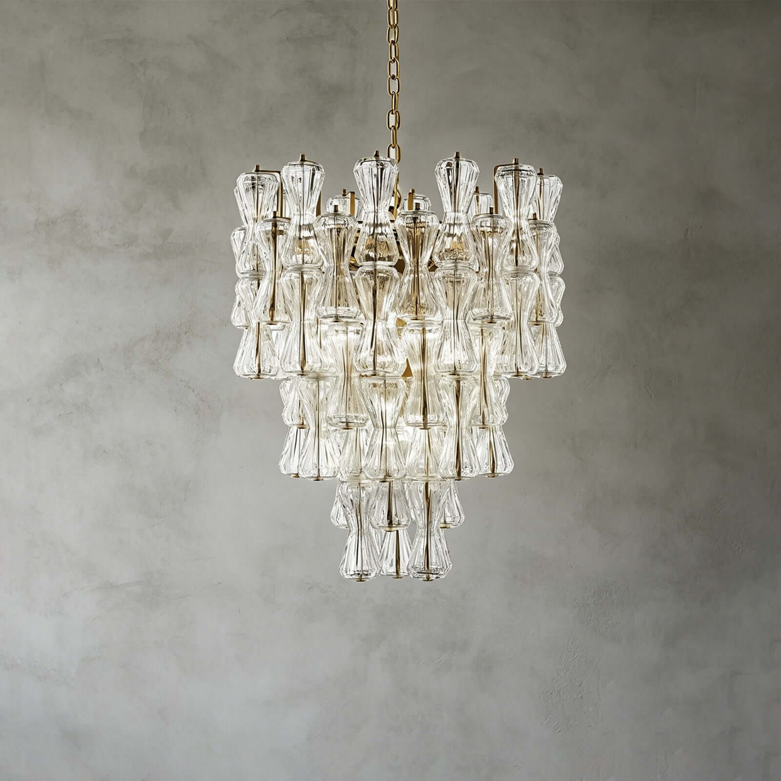 Virello Chandelier – Modern Glass Chandelier for Dining Room