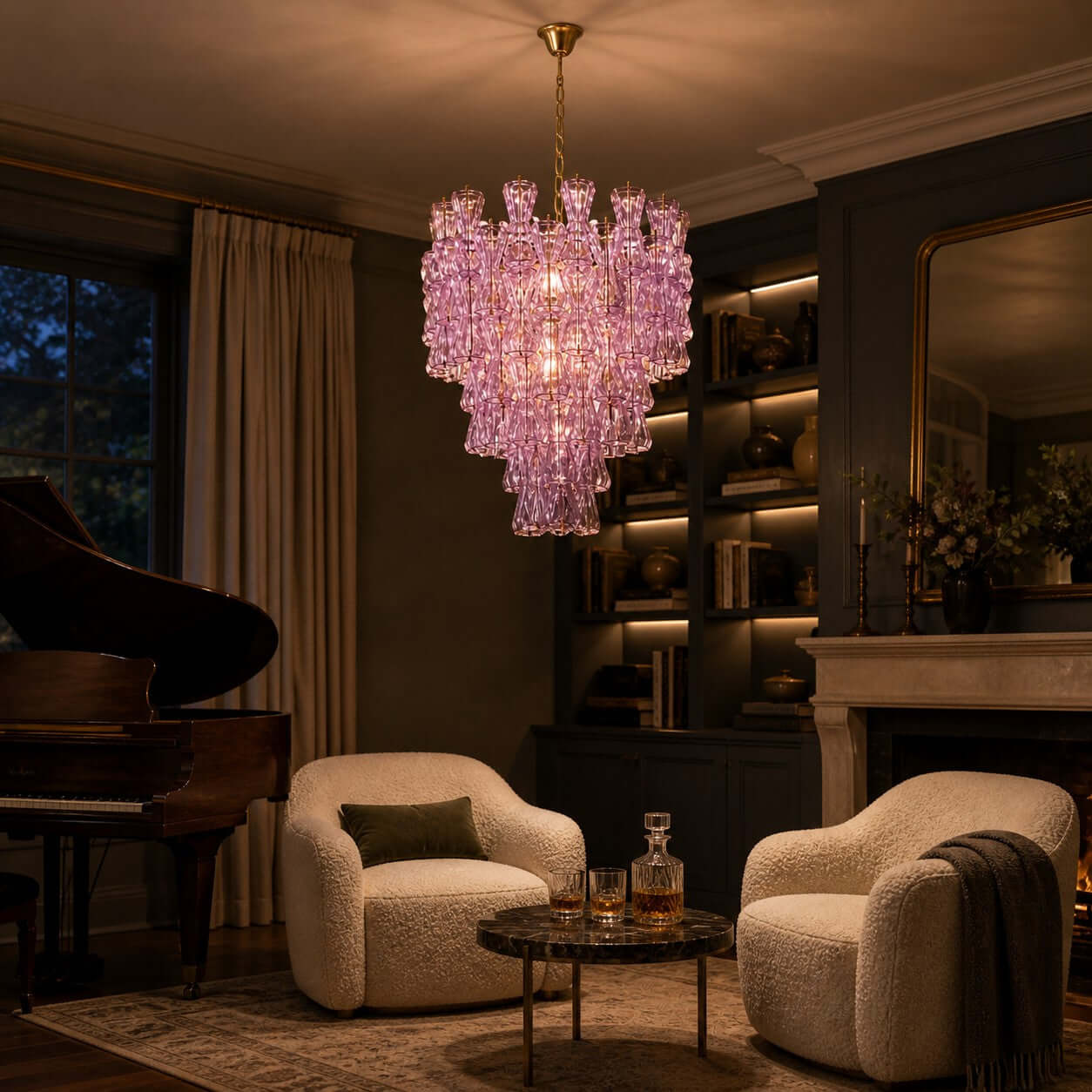Antizer Layered Murano Glass Chandelier