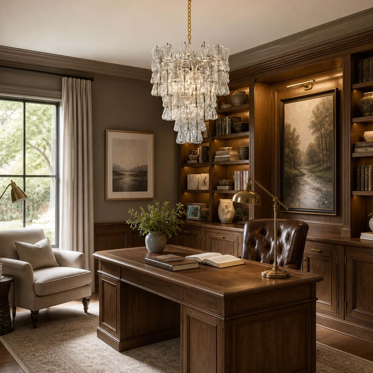 Antizer Layered Murano Glass Chandelier