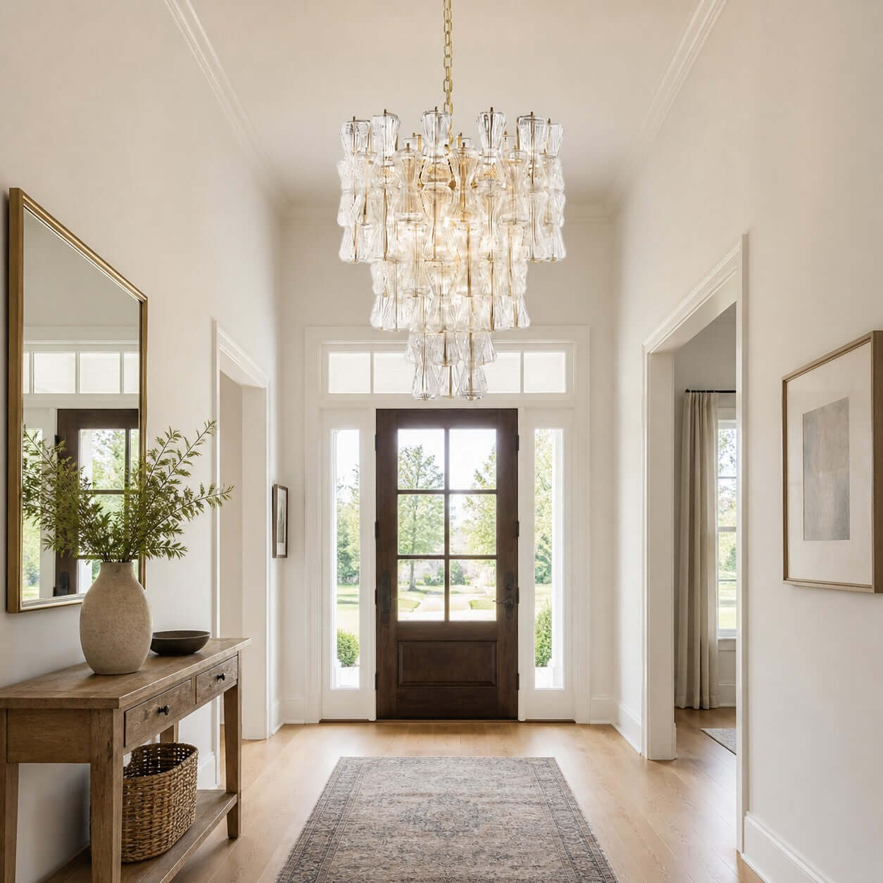 Antizer Layered Murano Glass Chandelier