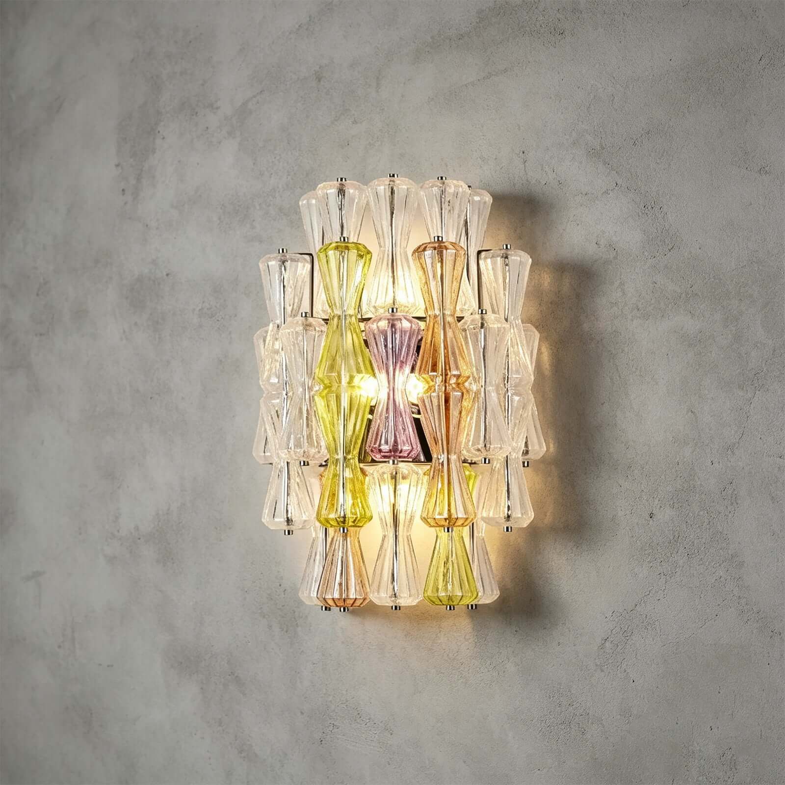 Antizer Artful Murano Glass Layered Wall Sconce