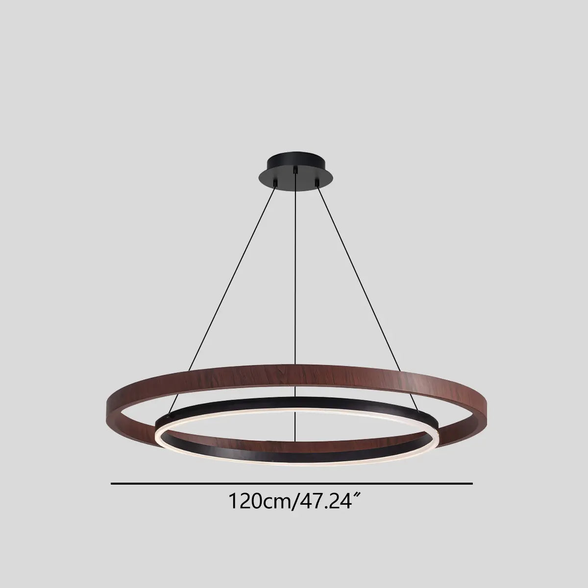 modern ring chandelier size