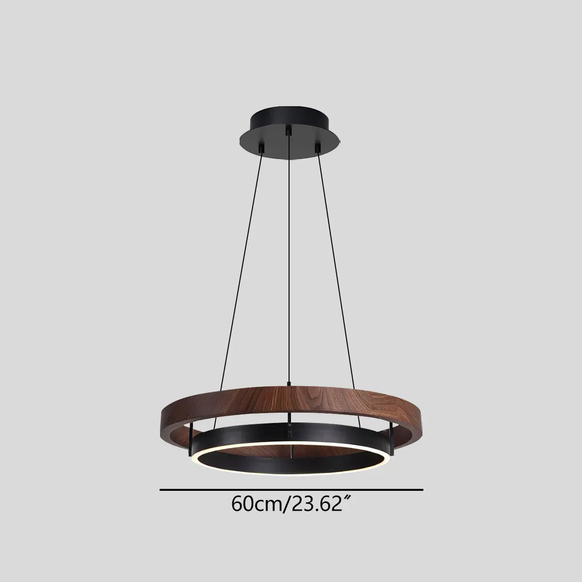 modern ring chandelier size