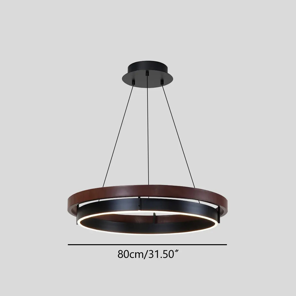 modern ring chandelier size