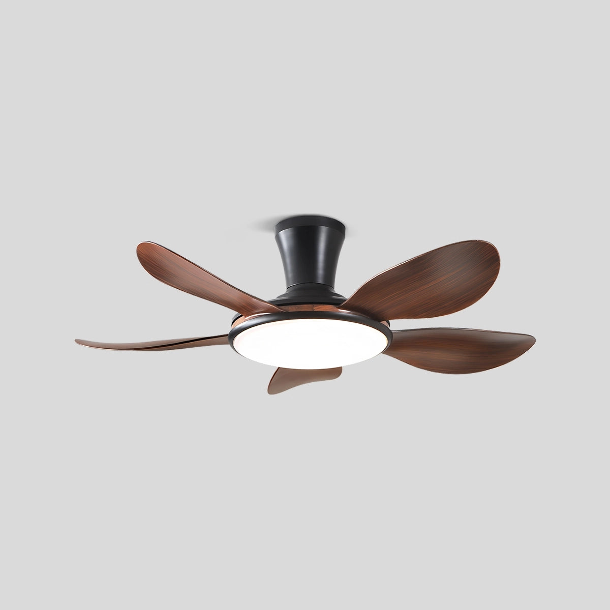 Antizer Silent Remote Control LED Ceiling Fan Light Walnut Wood D106cm / 42"