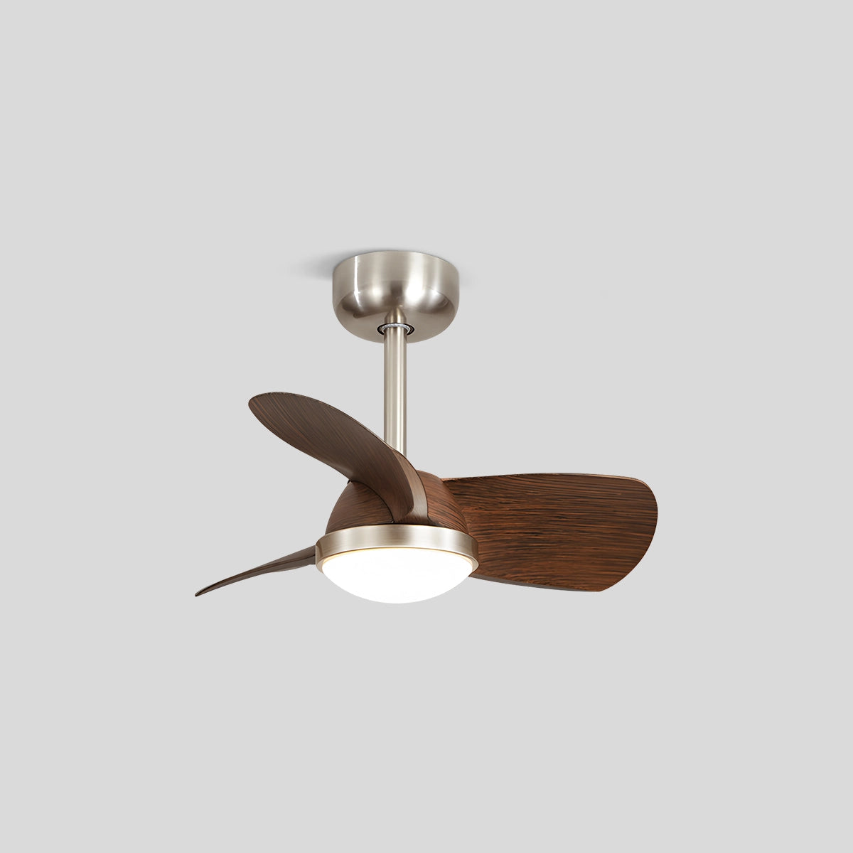 Antizer Simple Ceiling Fan Light for Children's Room Style A Walnut wood