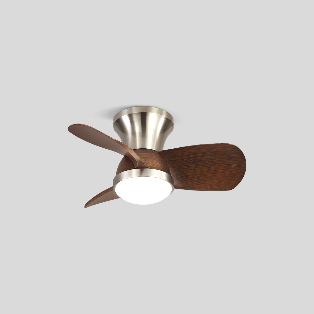 Antizer Simple Ceiling Fan Light for Children's Room Style B Walnut wood