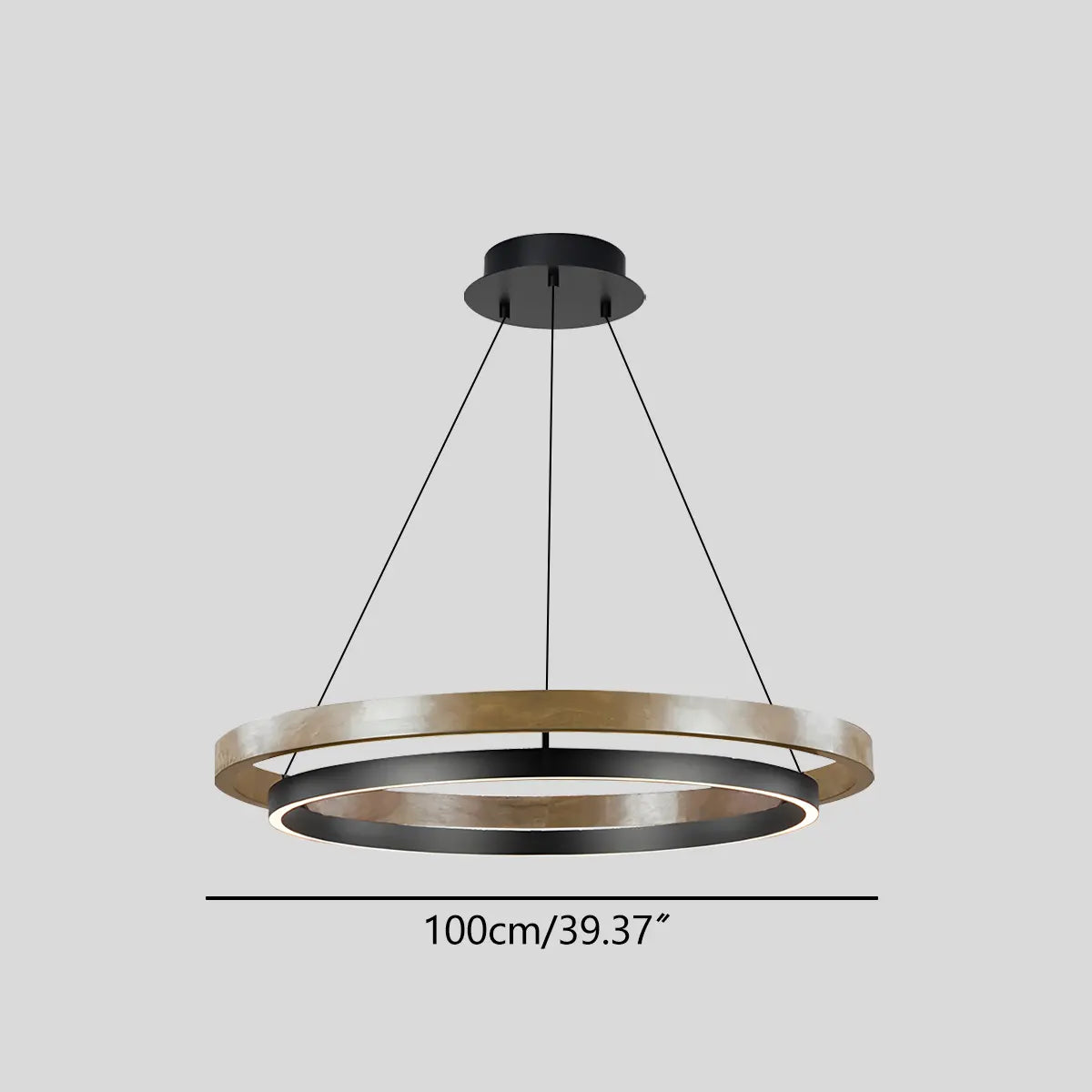 modern ring chandelier size