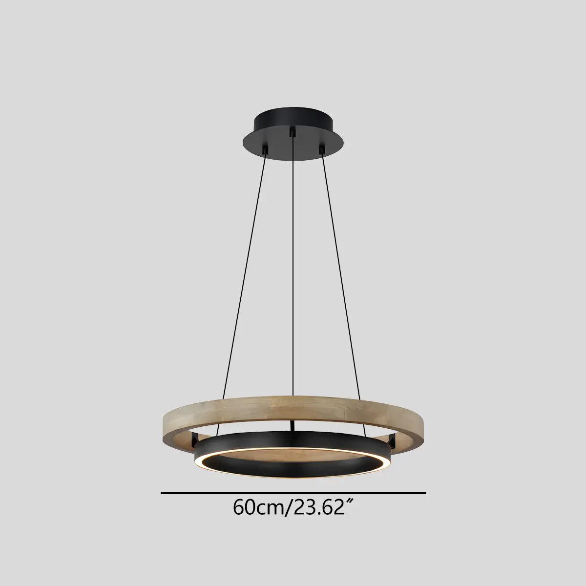 modern led circular chandelier size
