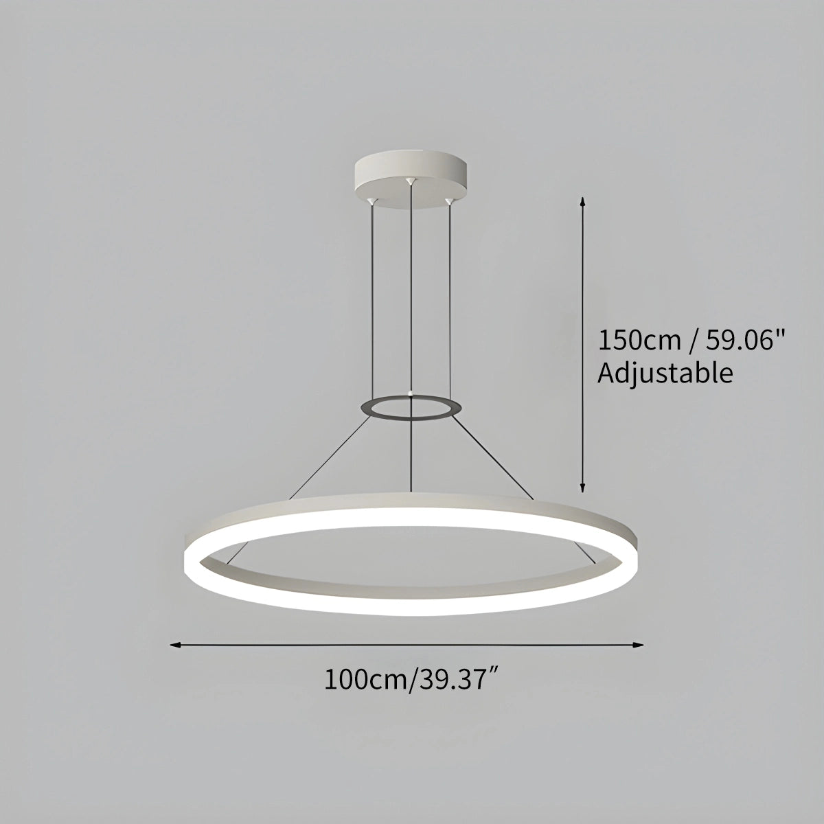 round led ceiling light size