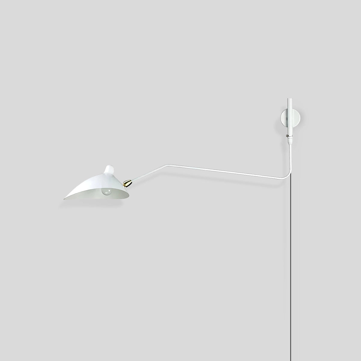Antizer Two Arm Plug In Wall Sconce for Bedroom White