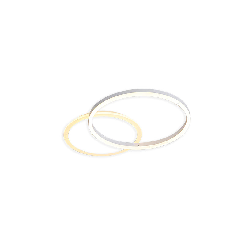 Antizer Circular LED Ceiling Light for Living Room White 2 Circles-21.7" (55cm)