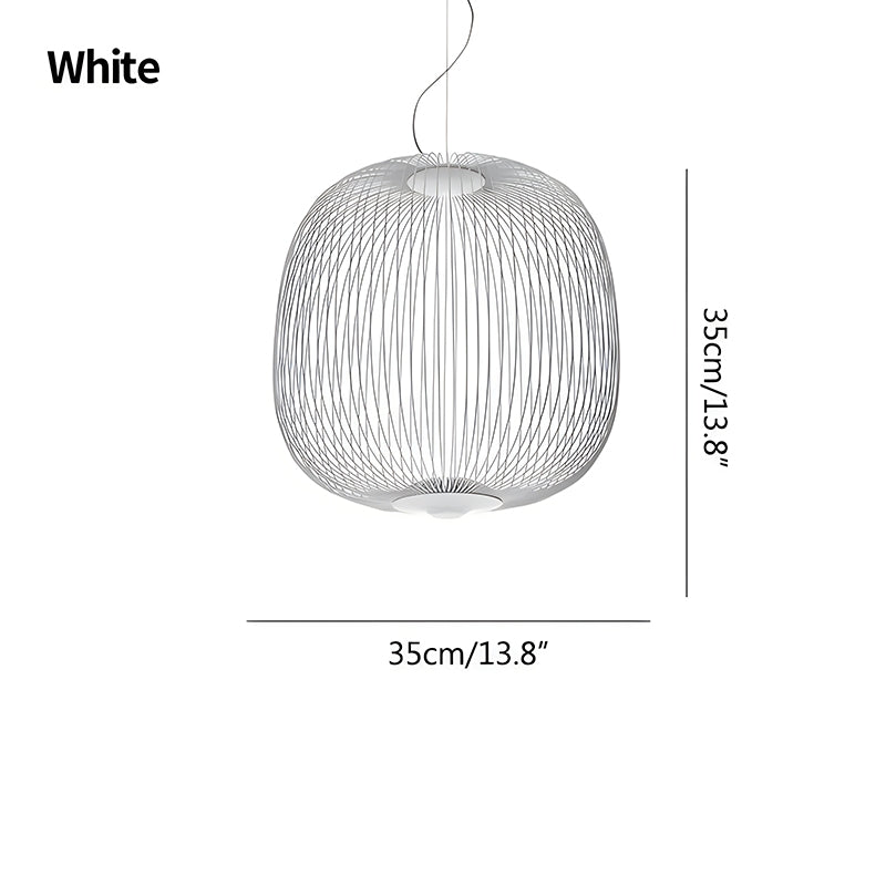 bird cage pendant light size
