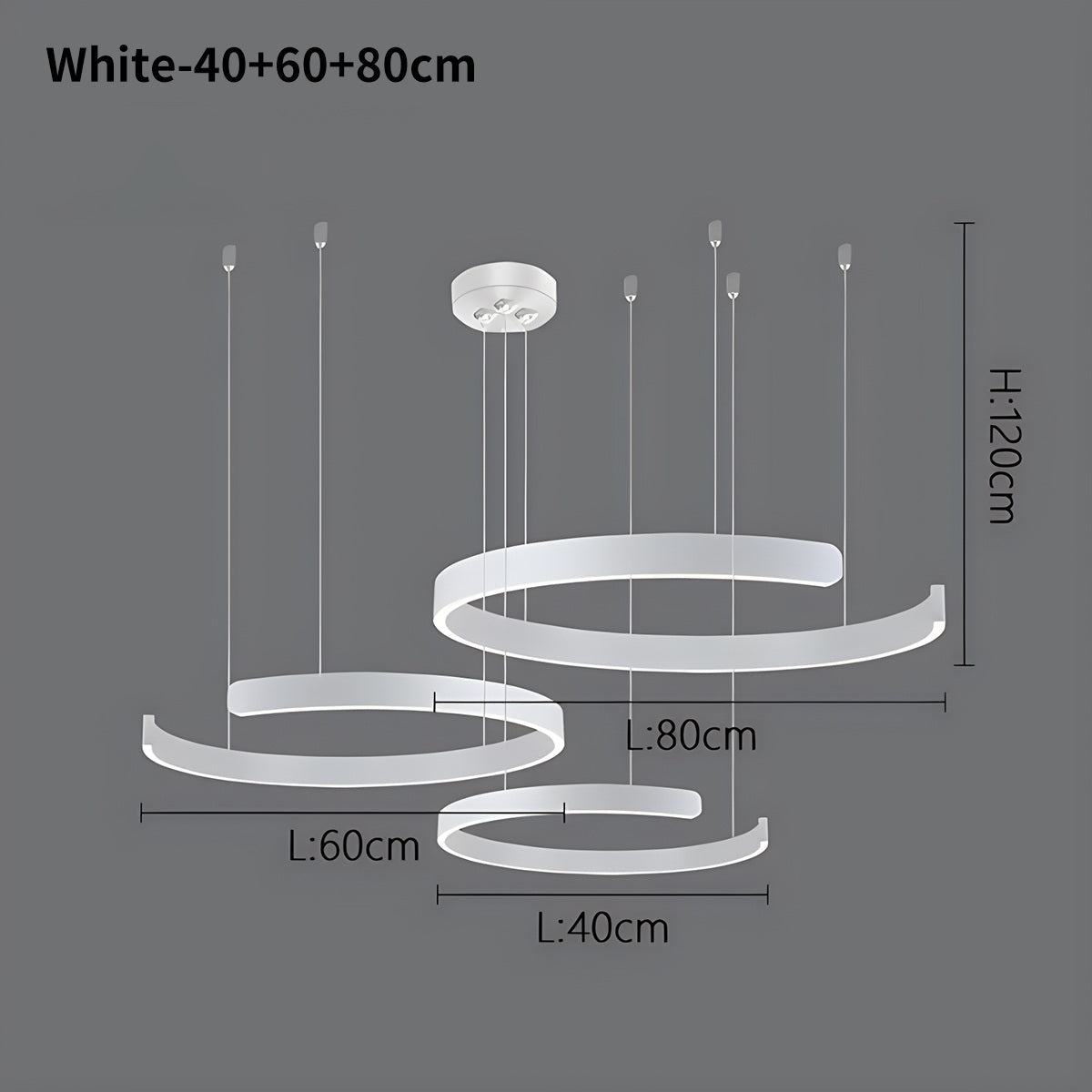 Antizer Modern Ring LED Chandelier for Living Room
