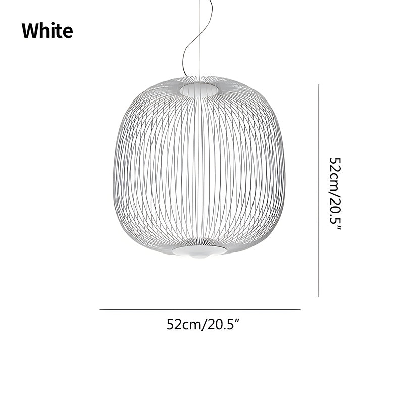 bird cage pendant light size