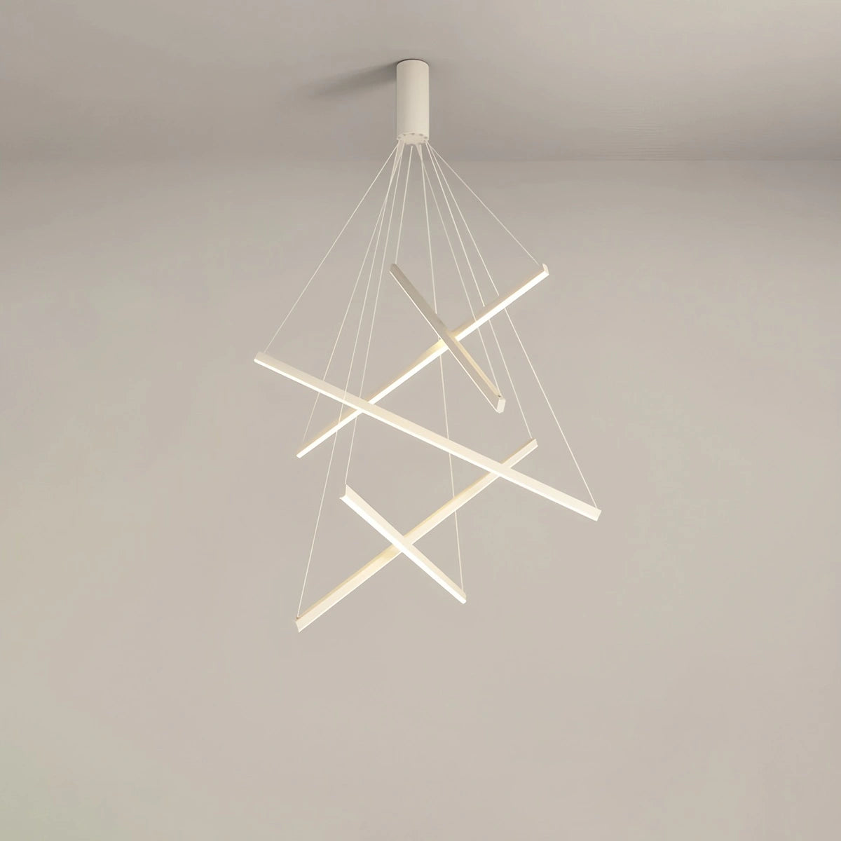 Antizer Custom Multi Light Sticks LED Chandelier White 5 Lights