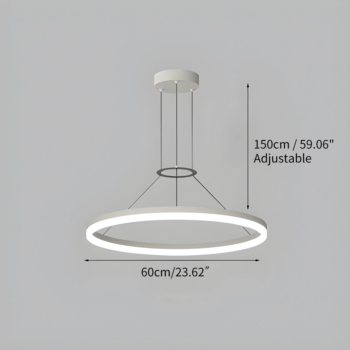 round led ceiling light size