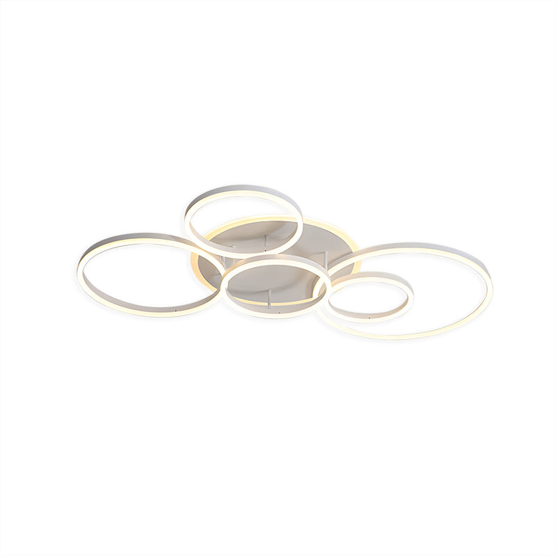 Antizer Circular LED Ceiling Light for Living Room White 6 Circles-45.3" (115cm)