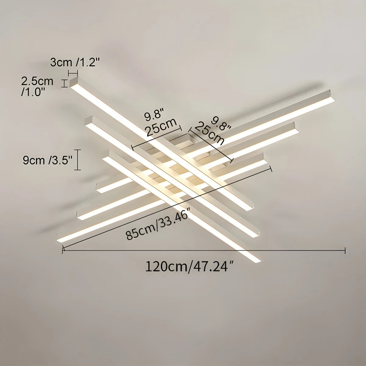 Antizer Modern LED Minimalist Line Ceiling Light
