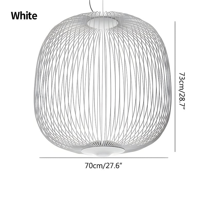 bird cage pendant light size