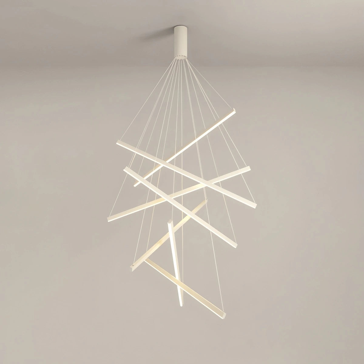 Antizer Custom Multi Light Sticks LED Chandelier White 7 Lights