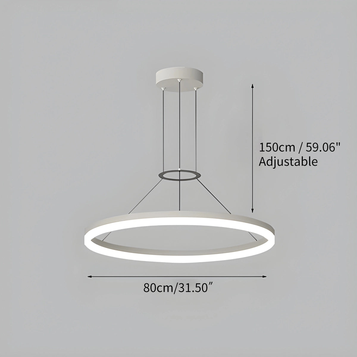 round led ceiling light size