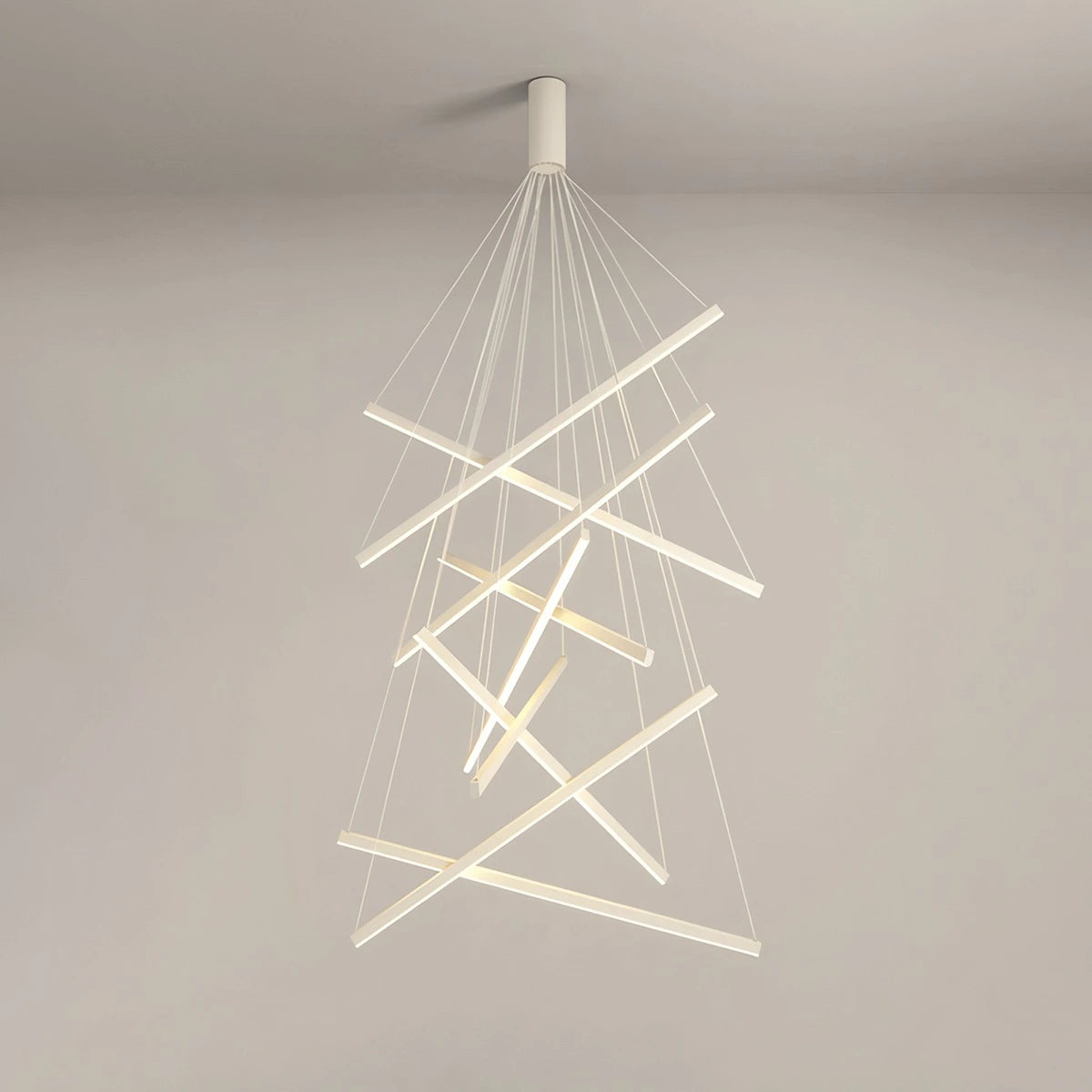 Antizer Custom Multi Light Sticks LED Chandelier White 9 Lights