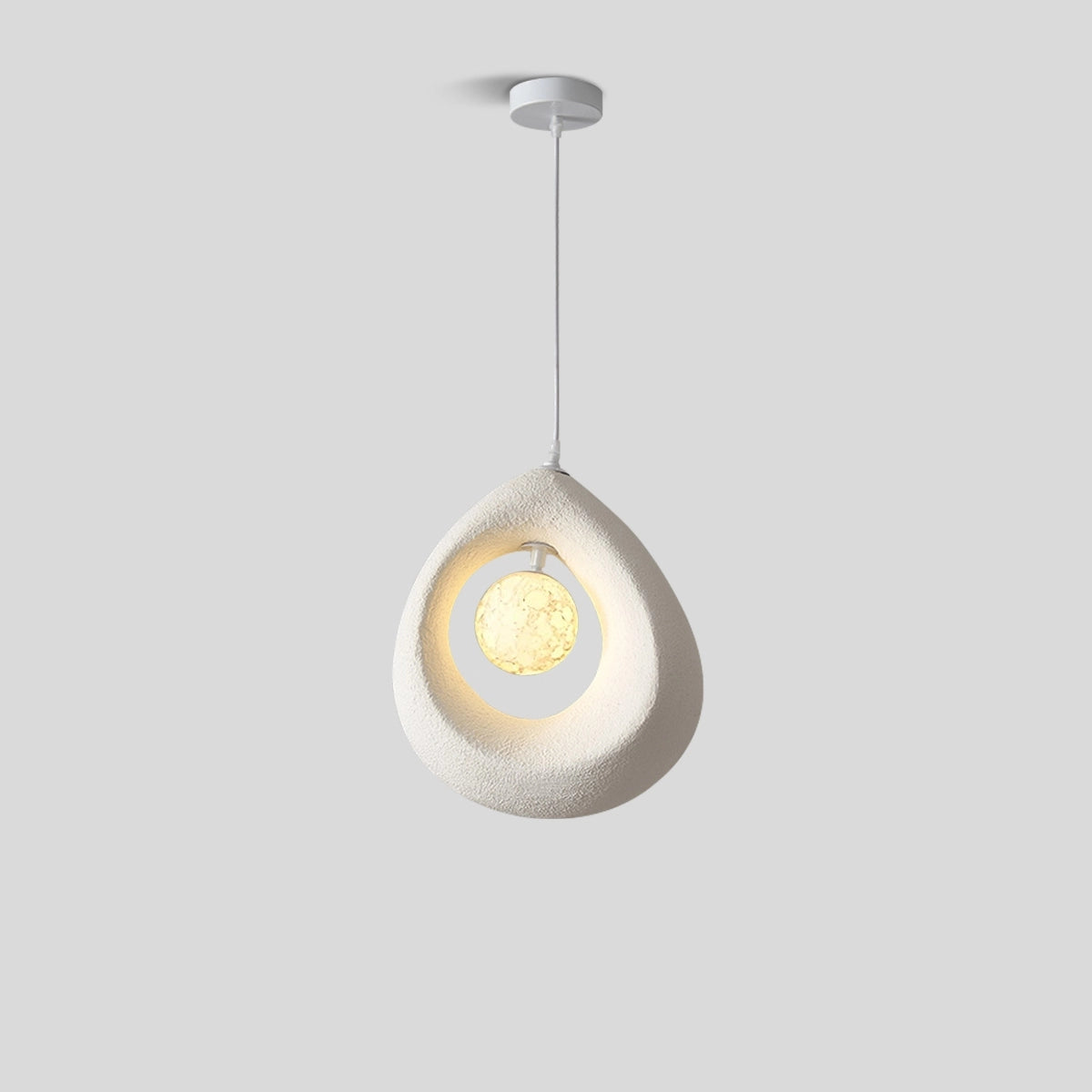 Antizer Circular Wabi Sabi Pendant Light Modern Lighting White Style A Warm Light