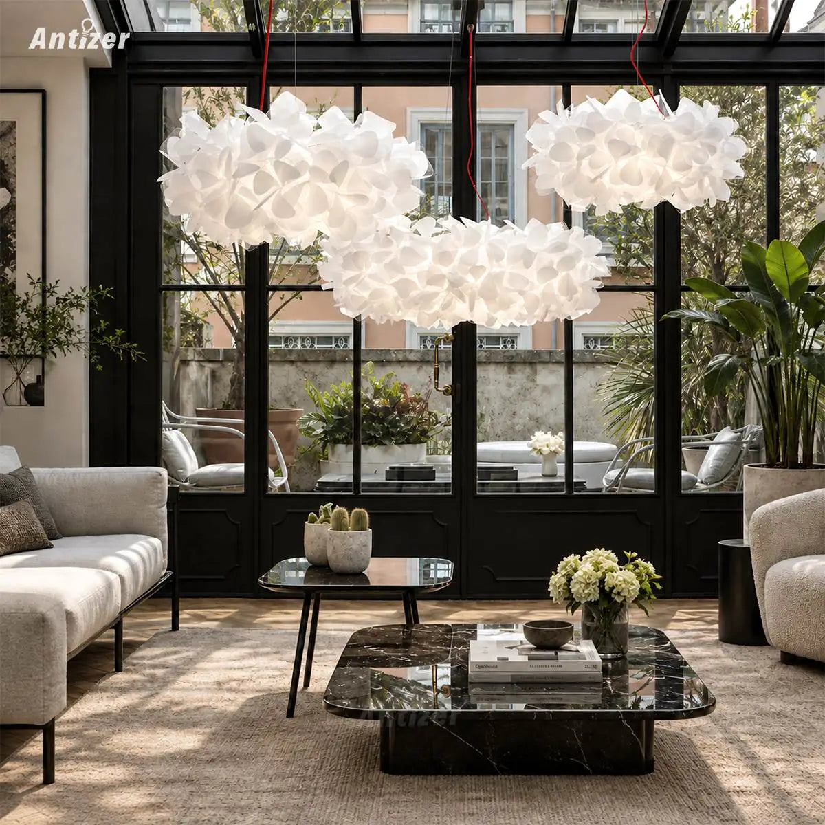 Antizer Italian Creative Petal Chandelier for Bedroom