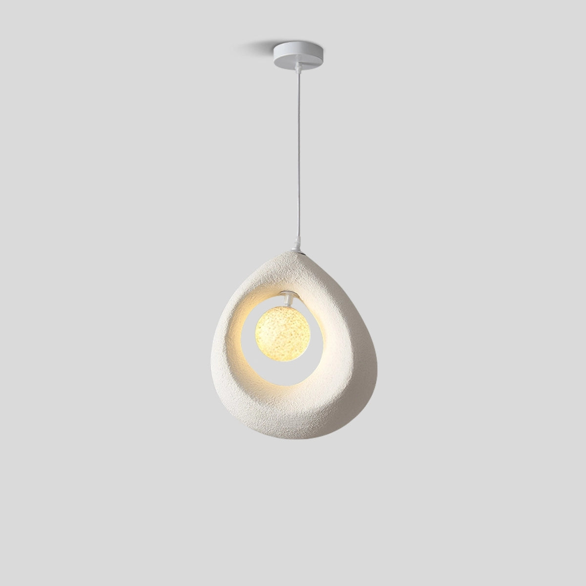 Antizer Circular Wabi Sabi Pendant Light Modern Lighting White Style B Warm Light
