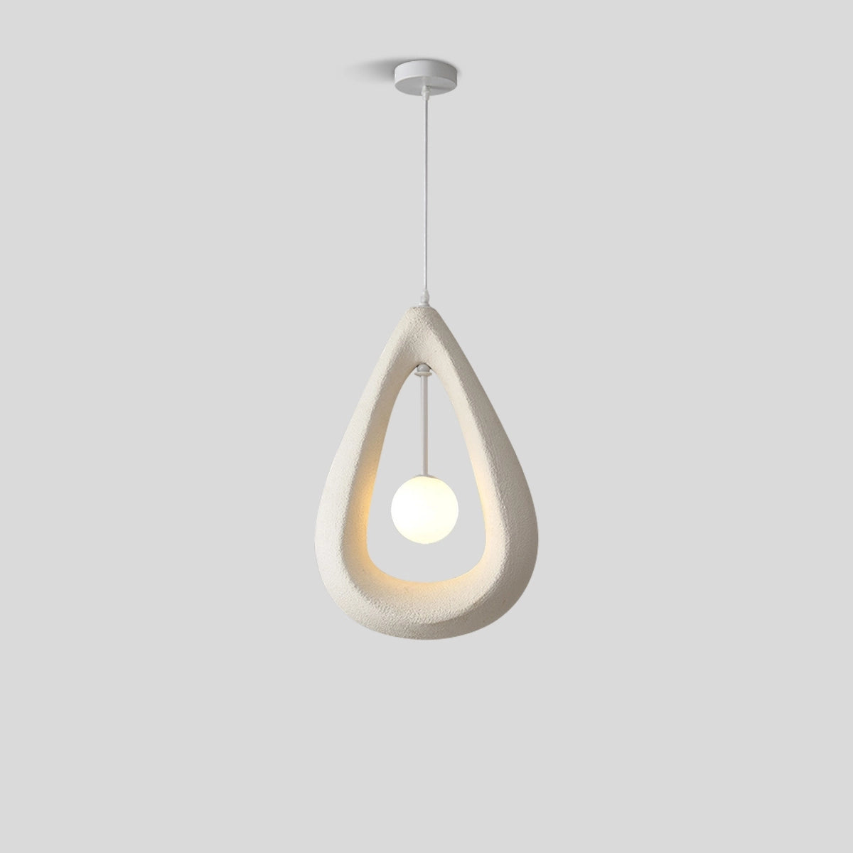 Antizer Contemporary Creative Teardrop Orb Pendant Light White Style C Warm Light