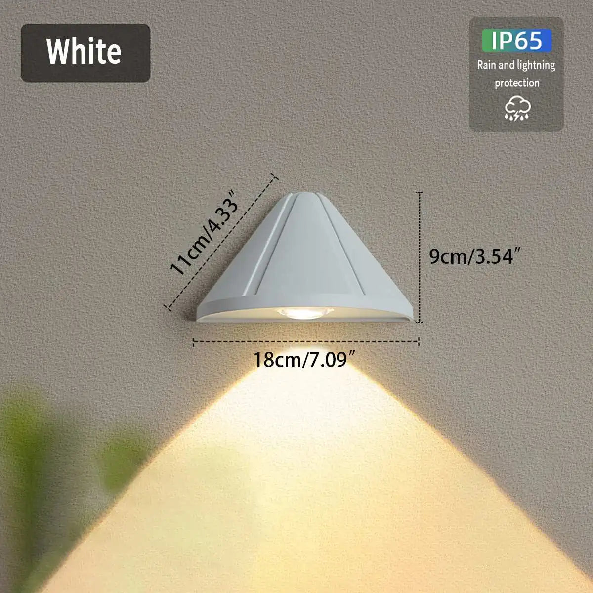 Antizer Outdoor Waterproof Cone Wall Light