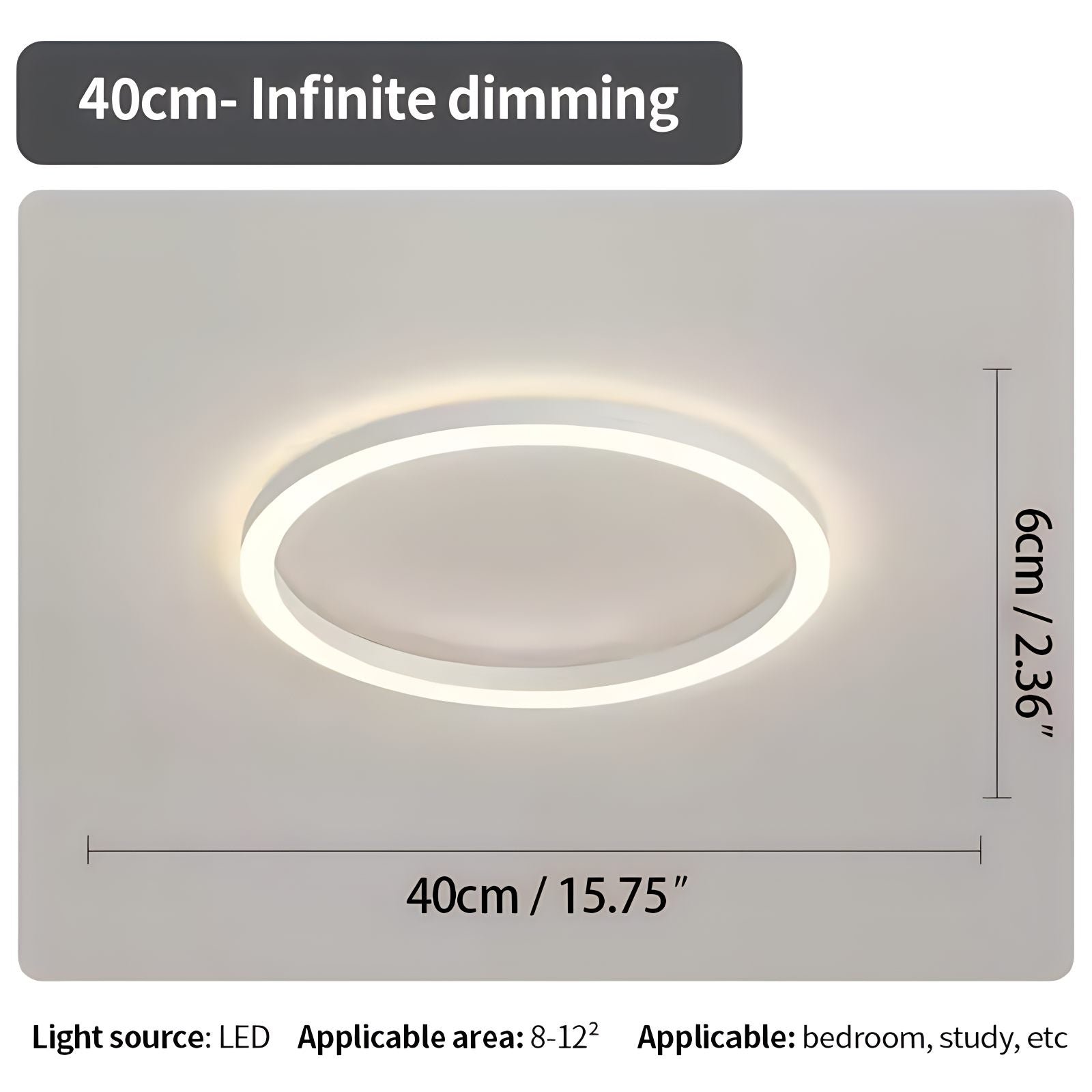 circular ceiling light size