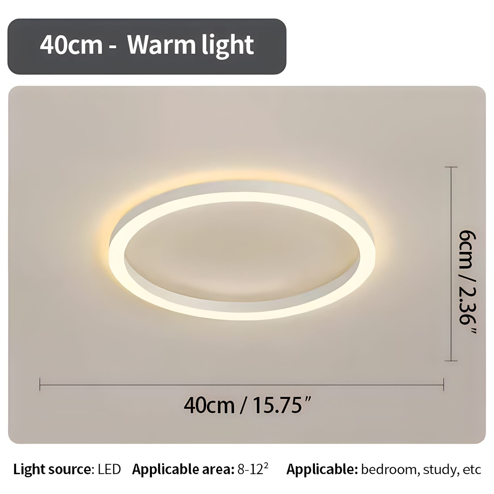 circular ceiling light size
