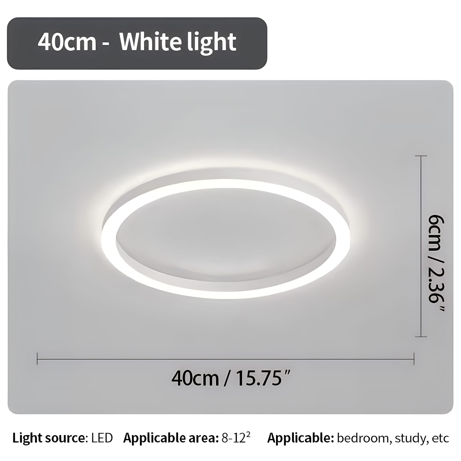 circular ceiling light size