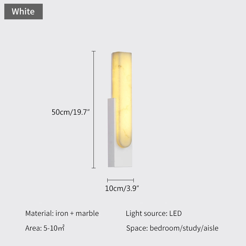 Antizer Chinese Style Alabaster Wall Lamp for Bedroom