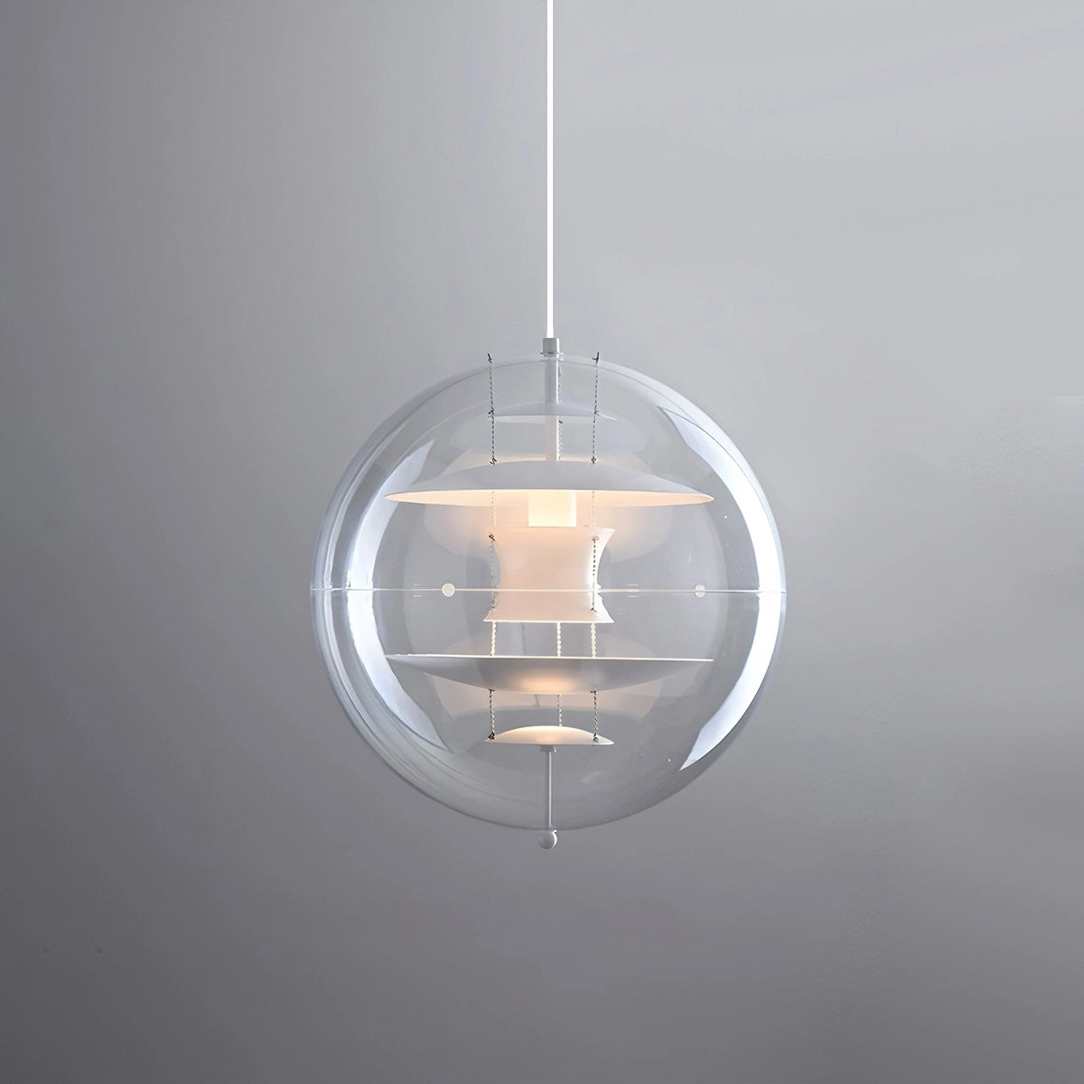 Antizer Danish Globe Dining Room Pendant Light White Warm Light