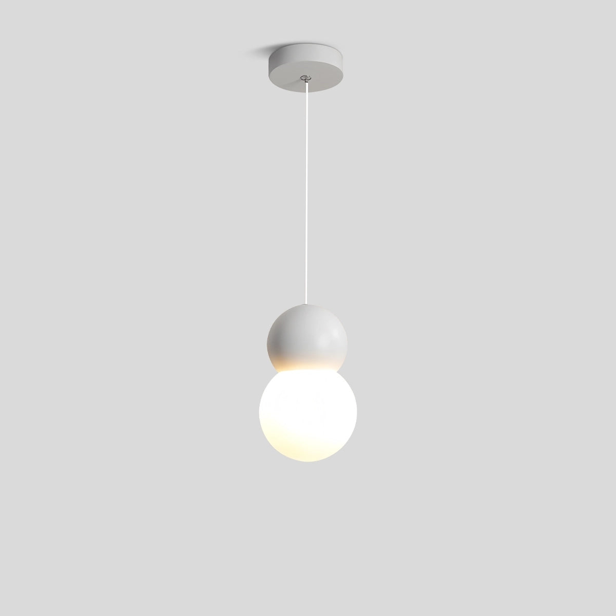 Antizer Cream Style Globe Pendant Light Small Bedside Lamp White