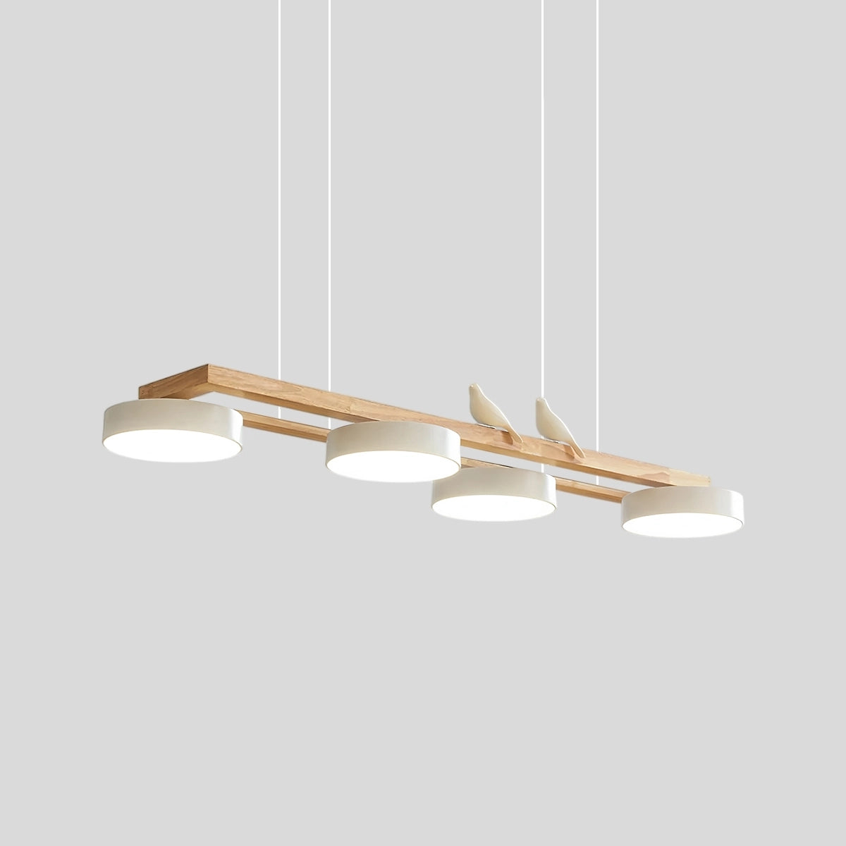 Antizer Sienna Bird Long Chandelier for Dining Room White
