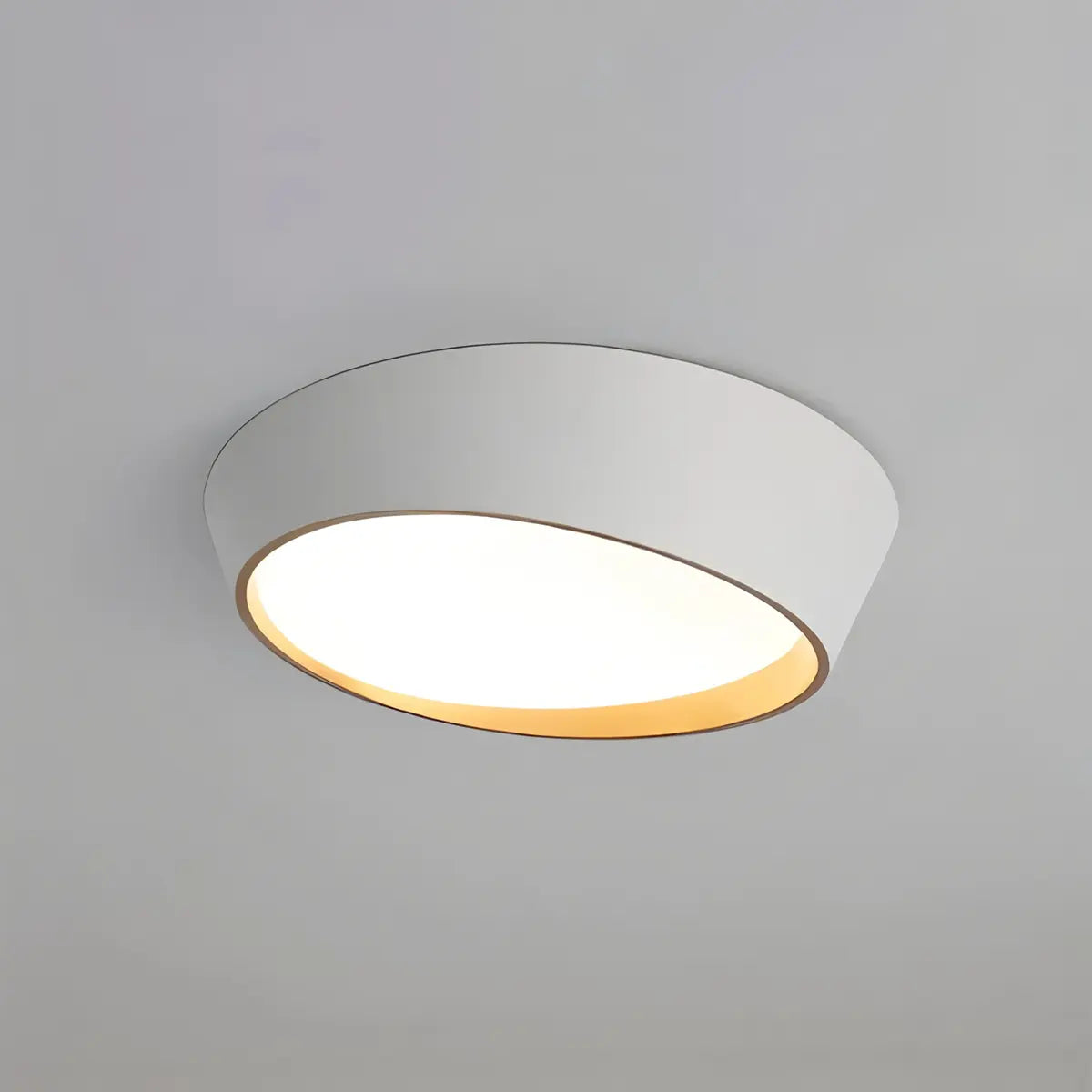 Antizer Modern Round Acrylic Ceiling Light for Bedroom White