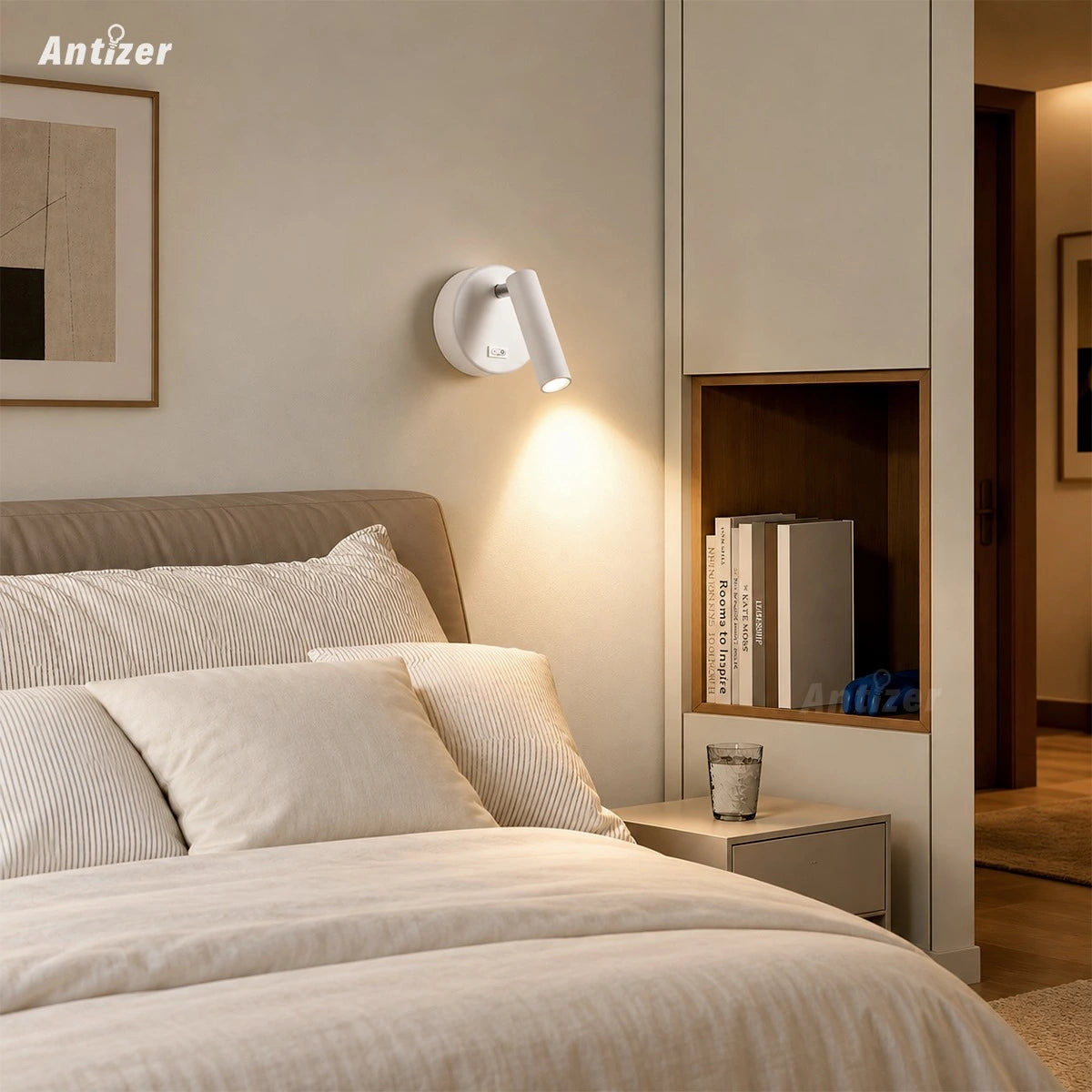 Antizer Nordic Minimalist Bedroom Sconce & Spotlight