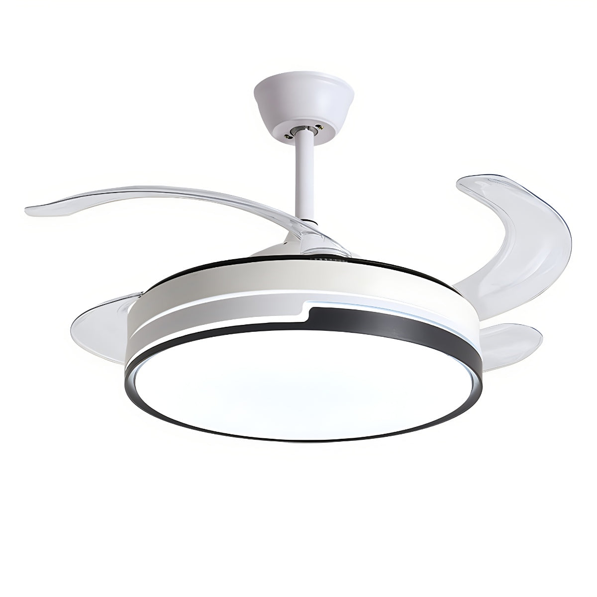 Antizer Remote Minimalist Hugger Ceiling Fan White+Black D106cm / 41.73” Tricolor Dimming