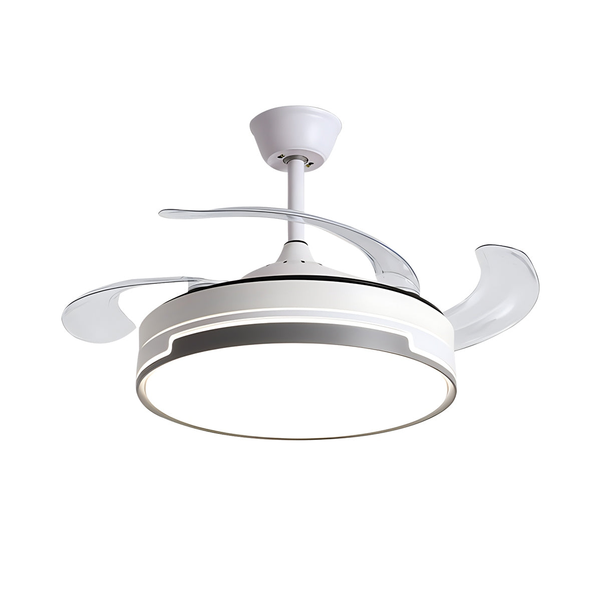 Antizer Remote Minimalist Hugger Ceiling Fan White+Grey D106cm / 41.73” Tricolor Dimming