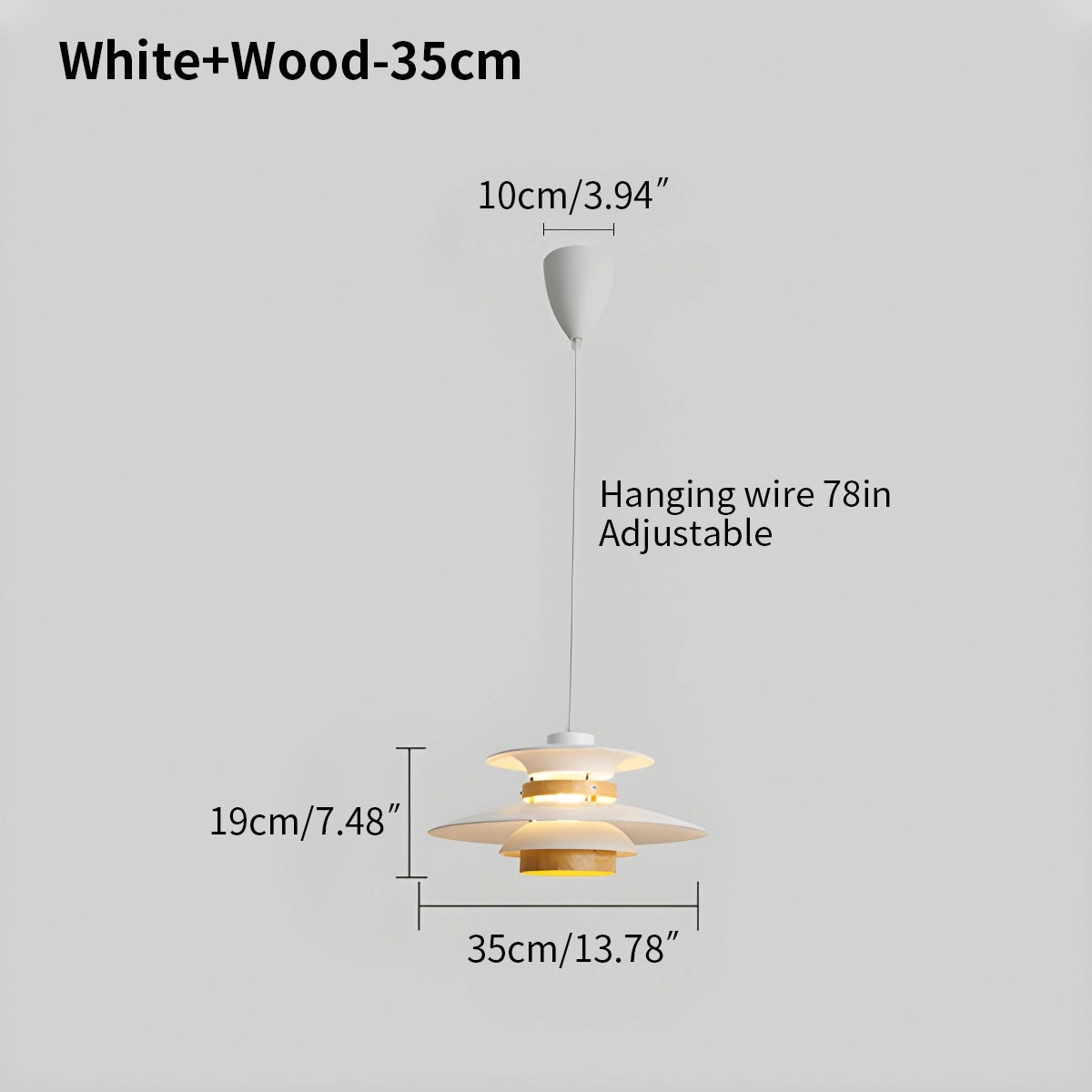 nordic ufo pendant lamp size